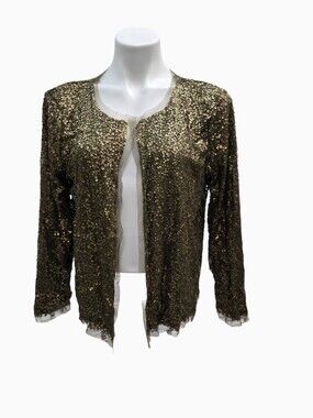 J.Crew NWT Cardigan Jacket Sequin Lace Trim  XL
